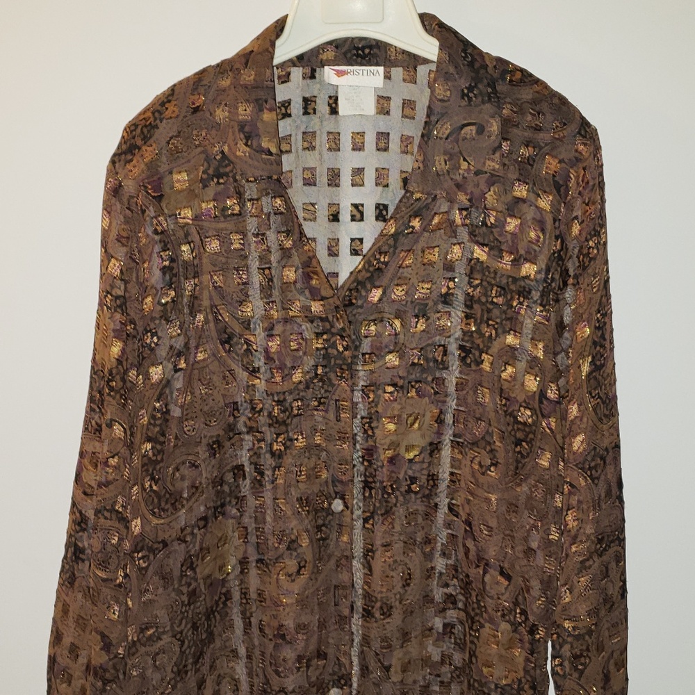 Brown Sheer Top